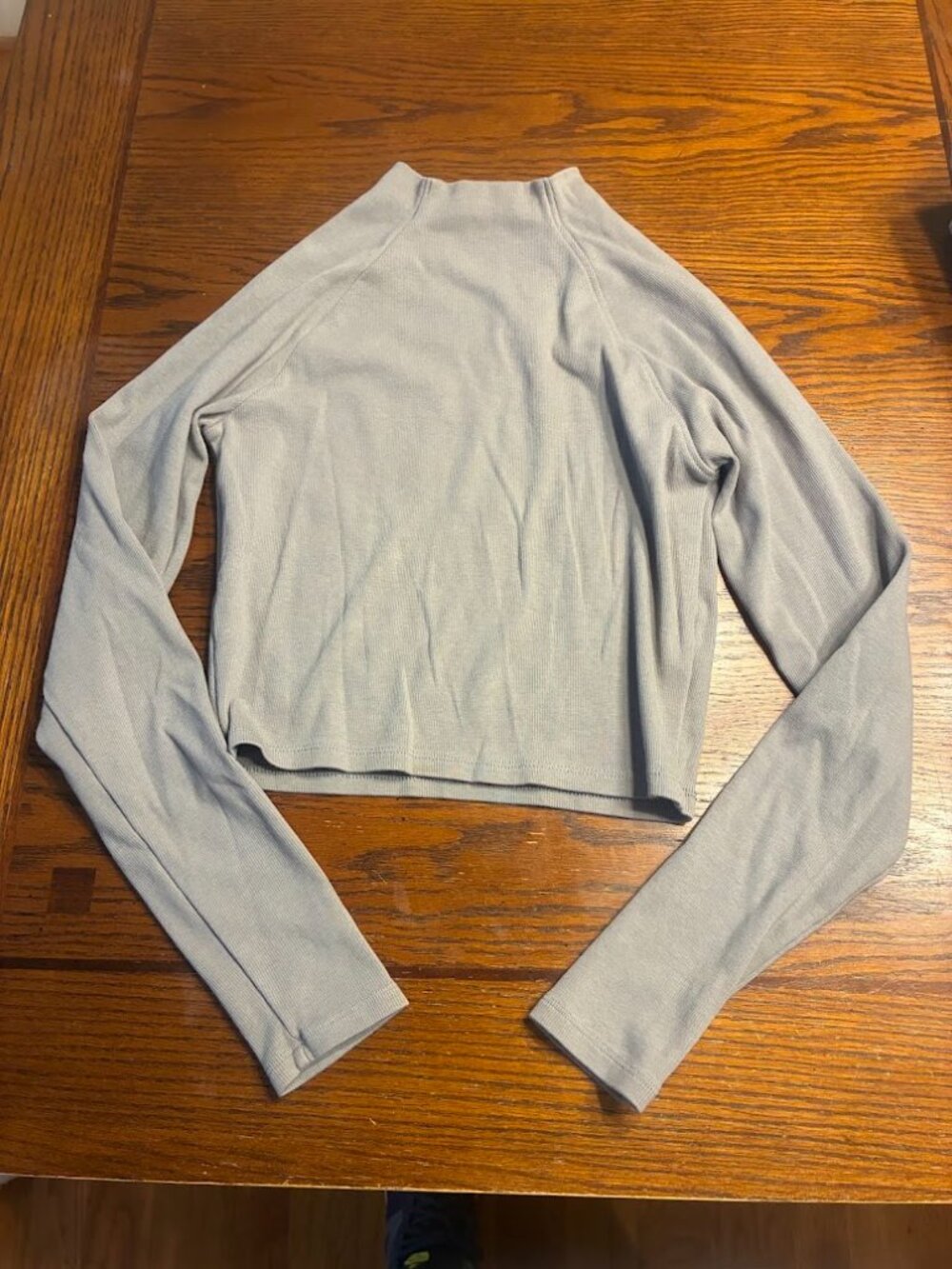 Zara - Girls Size L - Gray Long Sleeved top with drift/crop shirt